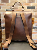 ETN BAG Men's Leather Backpack Vintage School Bag