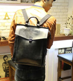 ETN BAG Men's Leather Backpack Vintage School Bag