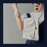 Spring & French Soft-Faced Handbag Large Capacity Pleated Small Square Bag