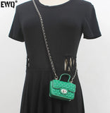 Women Mini Small Pockets Chain Green Bag Korea All-Match