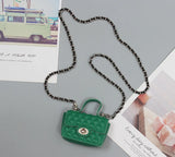 Women Mini Small Pockets Chain Green Bag Korea All-Match