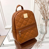 Mini Women's Backpacks PU Leather Multi-Function Ladies Phone Pouch Pack Female