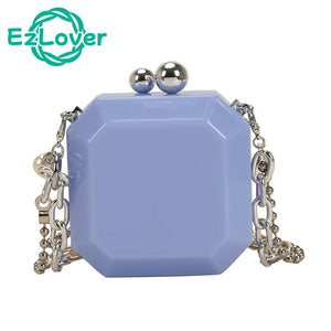 EZlover Mini Lipstick Jelly Bag Acrylic Chain Shoulder Box