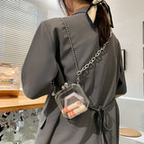 EZlover Mini Lipstick Jelly Bag Acrylic Chain Shoulder Box