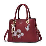 Early Autumn Bow Pendant Shoulder Messenger Bag Female Embroidery