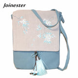 Floral Embroidery Messenger Bag Crossbody Cellphone Purse