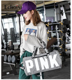 Echoine Leisure Zip Travel Bag Sports Bag Letter Printing Portable