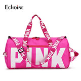 Echoine Leisure Zip Travel Bag Sports Bag Letter Printing Portable