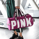 Echoine Leisure Zip Travel Bag Sports Bag Letter Printing Portable