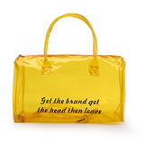 Echoine Transparent Plastic Dustproof Travel Bag Ladies Letter Print