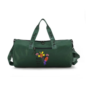 Echoine Zipper Travel Bag Ladies Gym Sports Bag Letter Printing