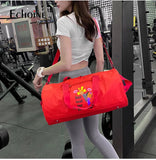 Echoine Zipper Travel Bag Ladies Gym Sports Bag Letter Printing