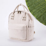 Eco Cotton Canvas Small Backpack Women Girls