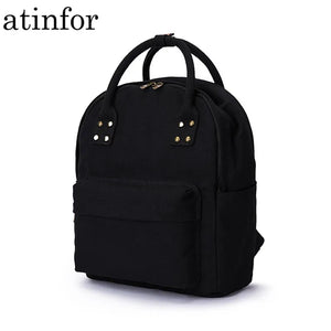 Eco Cotton Canvas Small Backpack Women Girls