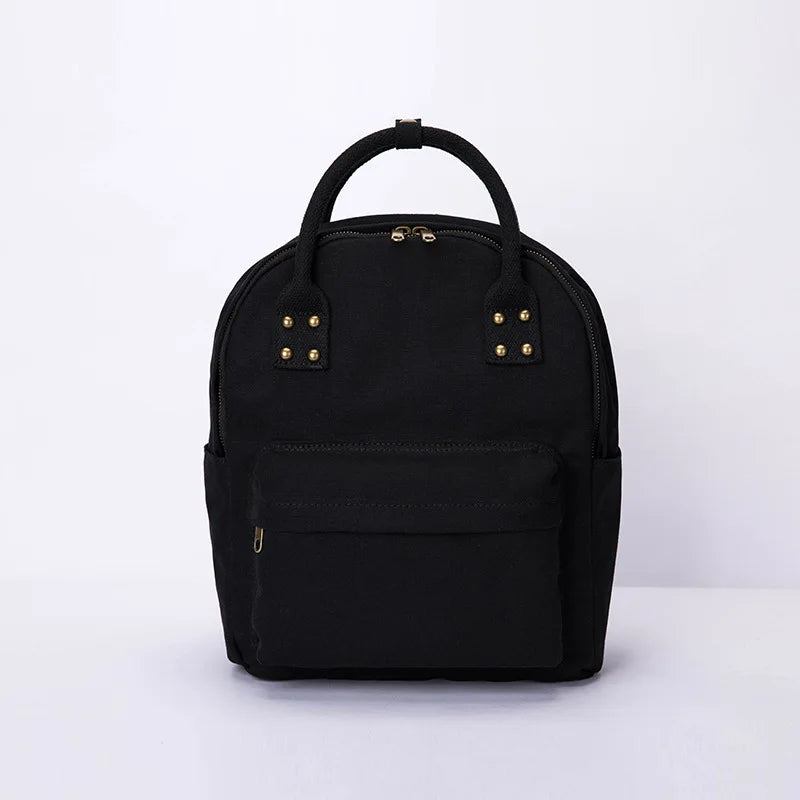 Eco Cotton Canvas Small Backpack Women Girls