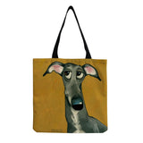 Eco Friendly Cartoon Print Dog Tote Bag for Women