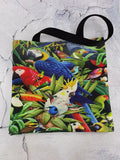 Eco Friendly Foldable Large Capacity Shopping Bag Cartoon Parrot Tote Bag