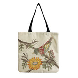 Eco Friendly Foldable Large Capacity Shopping Bag Cartoon Parrot Tote Bag