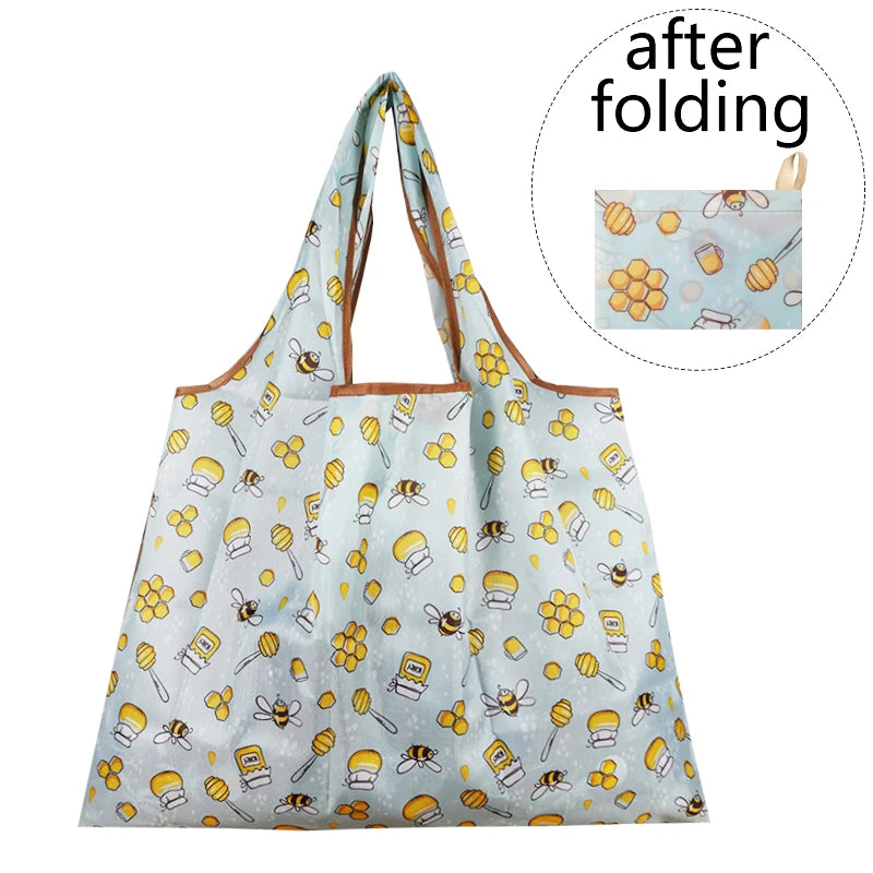 Eco Friendly Foldable Tote Bag for Travel Grocery Shopping