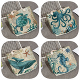 Eco Ocean Series Beach Bag Travel Tote Octopus Turtle Print