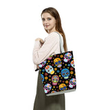 Eco Reusable Shopping Bags Floral Shoulder Bag Halloween Gift