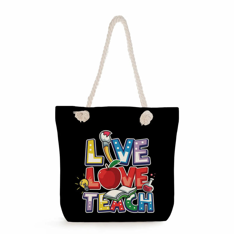 Reusable Shoulder Book Bag Teacher Gift Handbags Superhero Tote