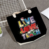 Reusable Shoulder Book Bag Teacher Gift Handbags Superhero Tote
