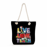 Reusable Shoulder Book Bag Teacher Gift Handbags Superhero Tote