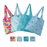Eco Shopping Bag Printing Foldable Reusable Tote Folding Pouches Convenient