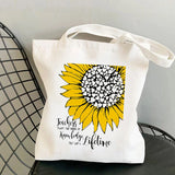 Rainbow Teacher Eco Shoulder Bag Canvas Shopping Tote Large Ladies Travel Bag