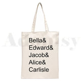 90s Graphic Shoulder Bag Women Canvas Casual Shopping Girls Handbag