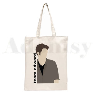 90s Graphic Shoulder Bag Women Canvas Casual Shopping Girls Handbag