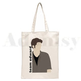 90s Graphic Shoulder Bag Women Canvas Casual Shopping Girls Handbag