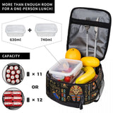 Egyptian Hieroglyphs & Deities Lunch Box - Insulated Bag for Kids