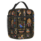 Egyptian Hieroglyphs & Deities Lunch Box - Insulated Bag for Kids