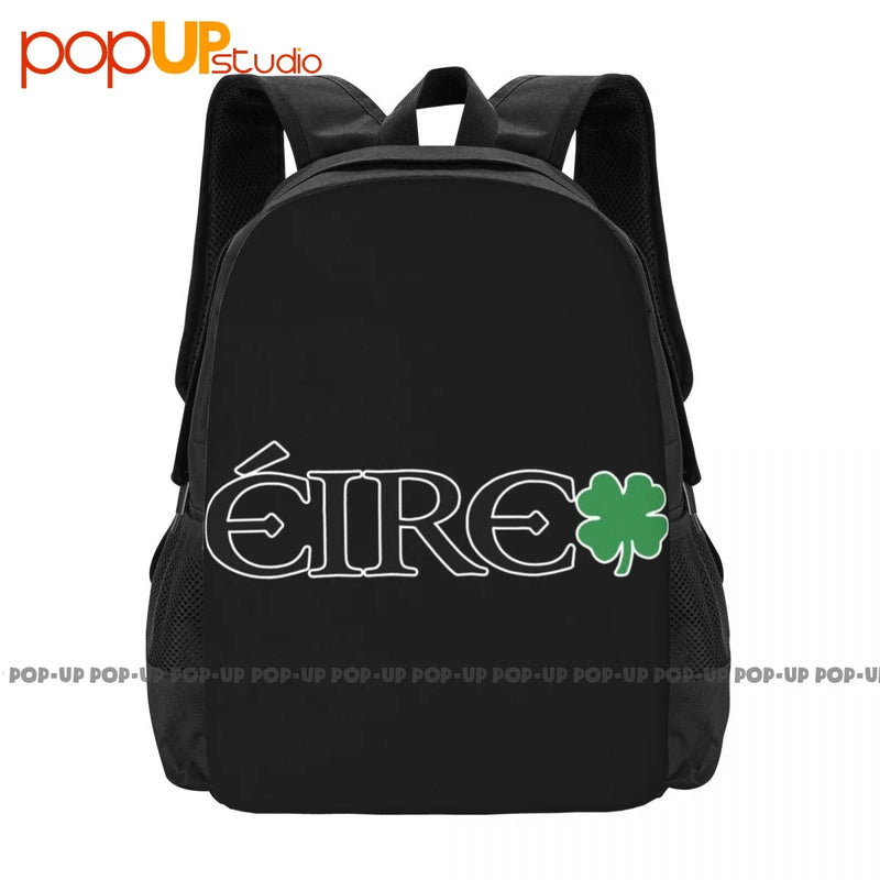 Eire Shamrock Ireland 4 Leaf Clover St Patricks Irish Pride Backpack