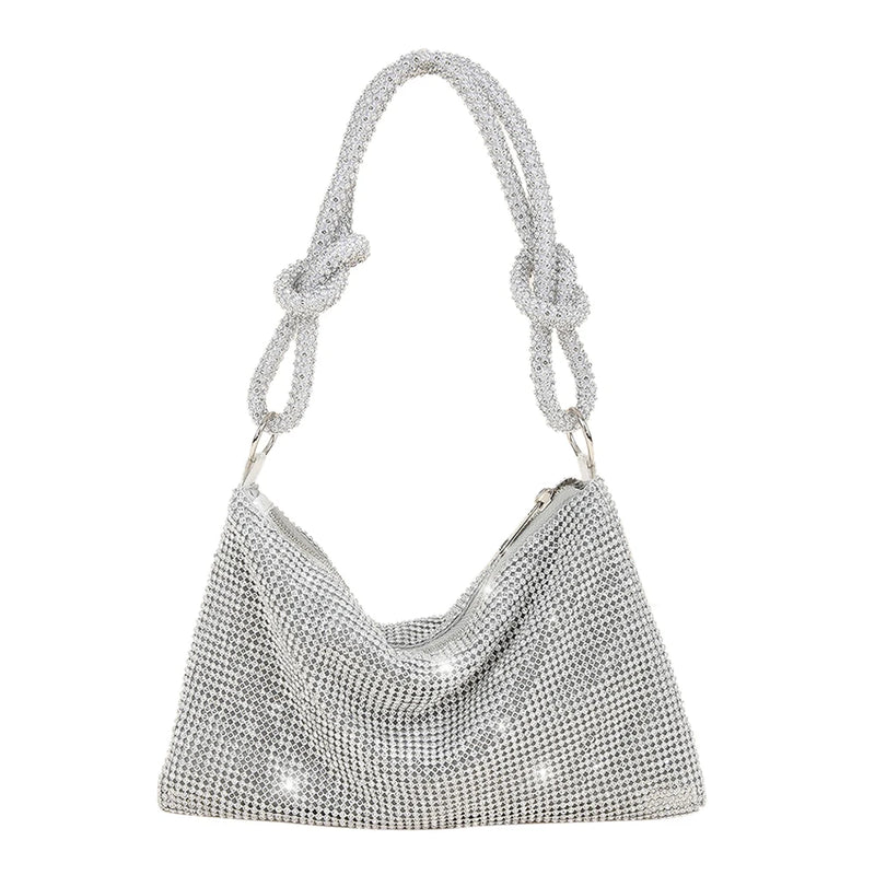 Elegant Rhinestones Evening Clutch Bag for Women Dinner Party Wedding Purses