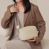 Elagent Leather Shoulder Bag Wide Strap Ladies Crossbody Bags