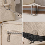 Elagent Leather Shoulder Bag Wide Strap Ladies Crossbody Bags