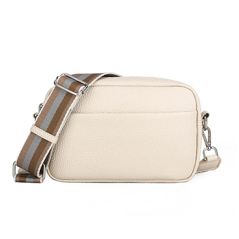 Elagent Leather Shoulder Bag Wide Strap Ladies Crossbody Bags