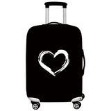 Elastic Dust Cover Love Printed Luggage Case 18-28 Sizes