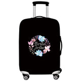 Bride Printed Elastic Travel Luggage Dust Cover 18-28 Sizes