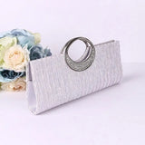 Women Rhinestone Satin Evening Bag Clutch Handbag for Party