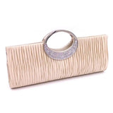 Women Rhinestone Satin Evening Bag Clutch Handbag for Party