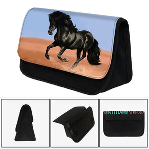 Animal Horse/Pony Print Cosmetic Case Pencil Bag