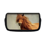 Horse Print Large Pencil Bag School Supplies Stationery