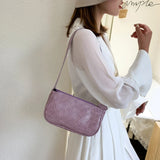 Purple Armpit Sling Handbag Lady Shoulder Messenger Bag