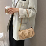 Armpit Sling Handbags Solid Women PU Leather Shoulder Bags