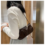 Armpit Sling Handbags Solid Women PU Leather Shoulder Bags