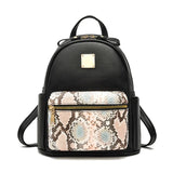 Snake Pattern Student School Bag Large-capacity Backpack for Women